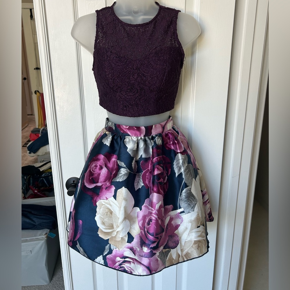 two-piece semiformal dress